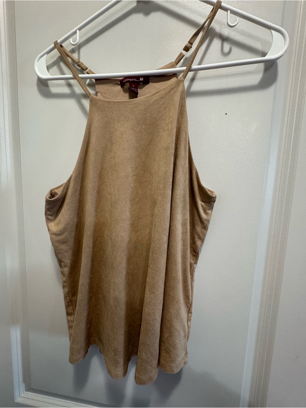 & Other Stories Tan High-Neck Spaghetti Strap Tank